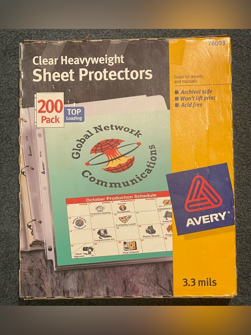 Avery Clear Heavyweight Sheet Protectors 200 pack